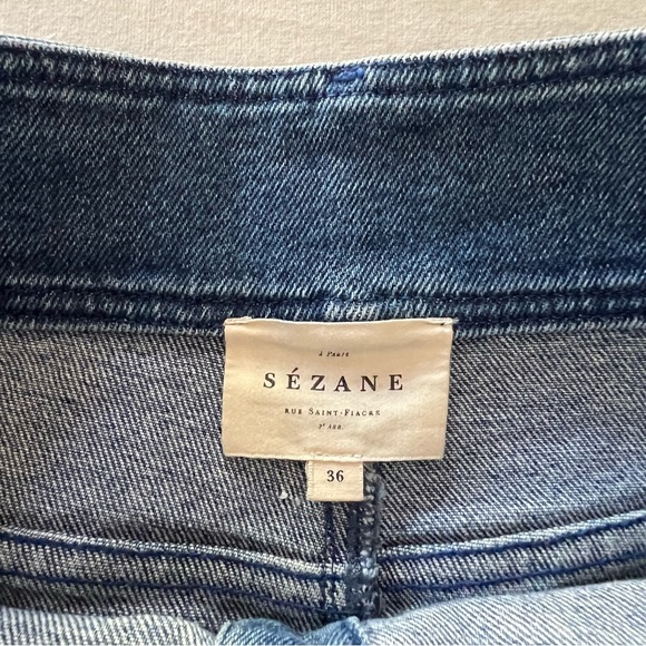 Sezane Jona Skirt in Light Blue Denim - Picture 10 of 16